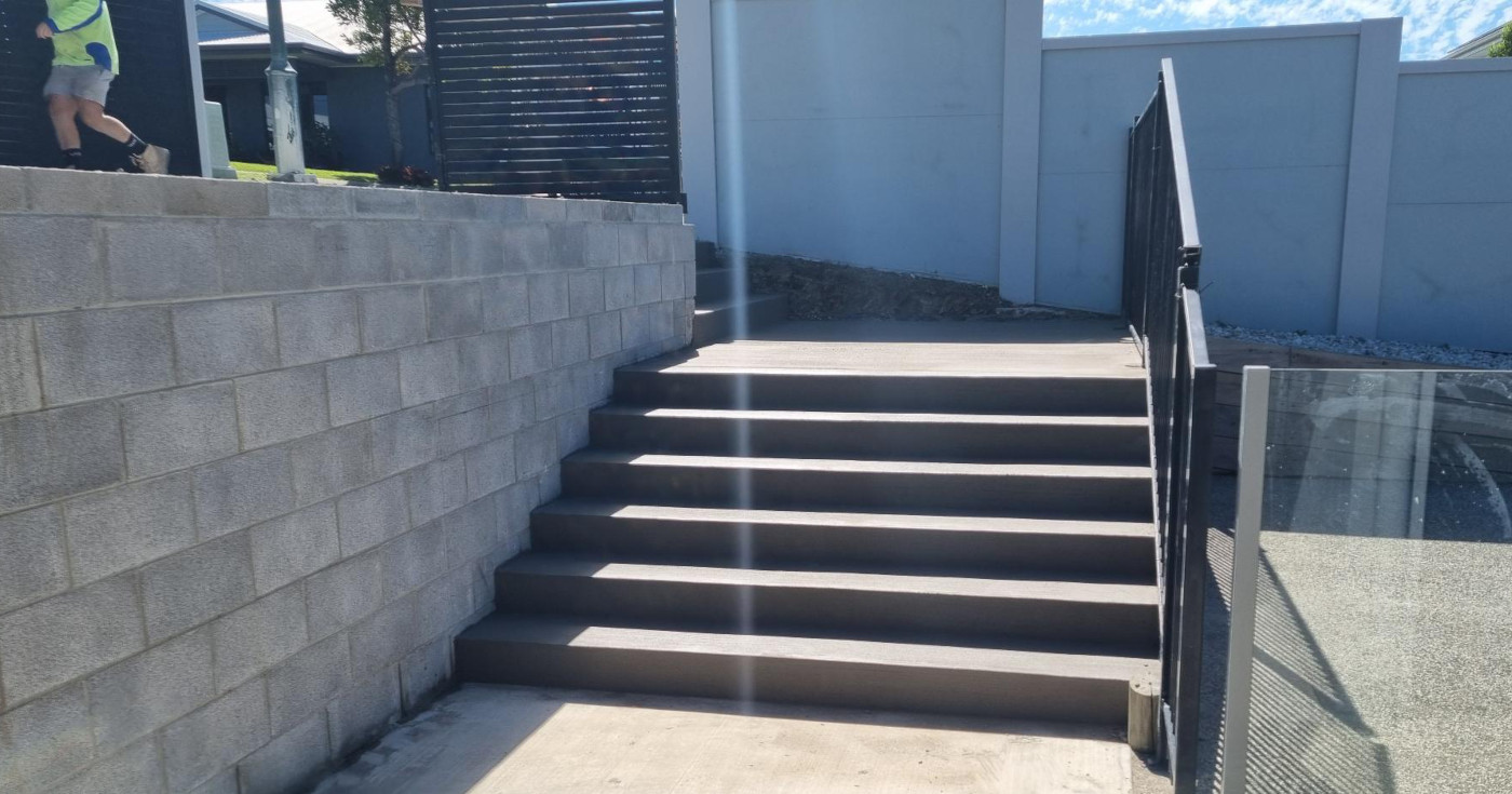Concrete Stair case and Retaining wall